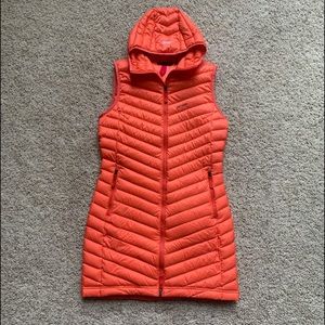 Skhoop down vest long with 90/10 goose fill